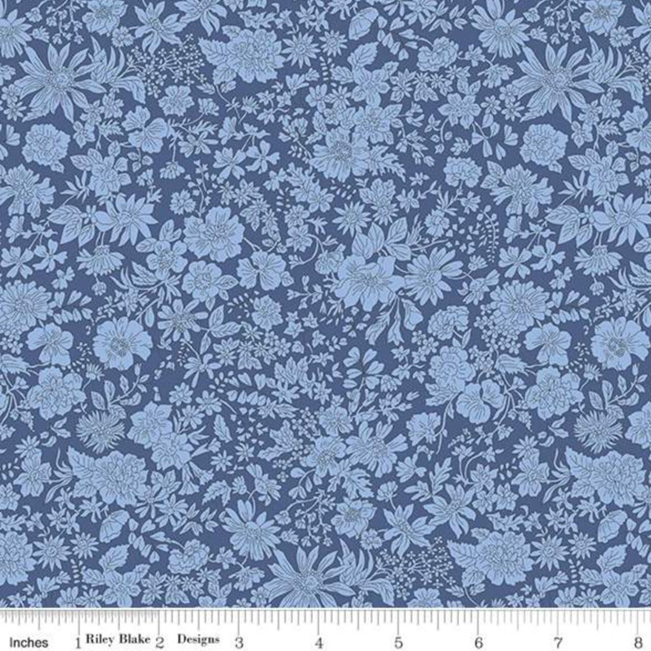 Emily Belle in Ultramarine (01666442a) | Emily Belle | Liberty Fabrics | Riley Blake
